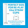 Picture of Re Play Made in USA 2 Pack Straw Cups for Toddlers, 10 Oz. - Reusable Kids Cups with Straws and Lids, Dishwasher/Microwave Safe - Toddler Cups with Straws 3.13" x 5.5", Lime Green/Sky Blue