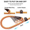 Picture of Fida Durable Slip Lead Dog Leash, 6 FT x 3/8" Heavy Duty Dog Loop Leash, Comfortable Strong Rope Slip Leash for Small Dogs and Puppies, No Pull Pet Training Leash with Highly Reflective (3/8", Orange)