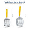 Picture of WePet Cat Litter Scoop, Aluminum Alloy Sifter, Kitty Metal Scooper, Deep Shovel, Long Handle, Poop Sifting, Kitten Pooper Lifter, Durable, Heavy Duty, for Litter box