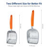 Picture of WePet Cat Litter Scoop, Aluminum Alloy Sifter, Kitty Metal Scooper, Deep Shovel, Long Handle, Poop Sifting, Kitten Pooper Lifter, Durable, Heavy Duty, for Litter Box