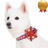 Picture of Blueberry Pet Christmas Snowflakes Designer Adjustable Dog Collar with Blingy Décor, Large, Neck 18"-26"