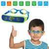 Picture of RUIGAO Toddler Goggles Age 3-5, Toddler Swim Goggles No Hair Pull, Green Dino Goggles for kids