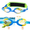 Picture of RUIGAO Toddler Goggles Age 3-5, Toddler Swim Goggles No Hair Pull, Green Dino Goggles for kids