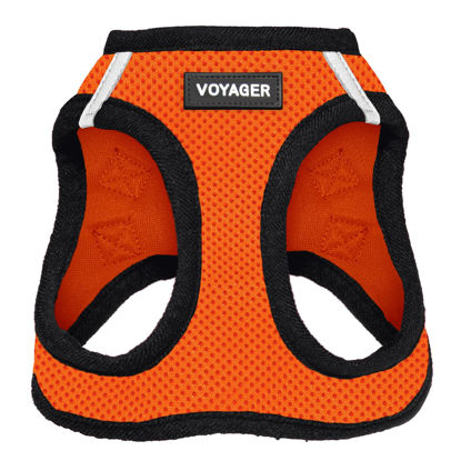 Picture of Voyager Step-in Air Dog Harness - All Weather Mesh Step in Vest Harness for Small and Medium Dogs by Best Pet Supplies - Harness (Orange/Black Trim), X-Small