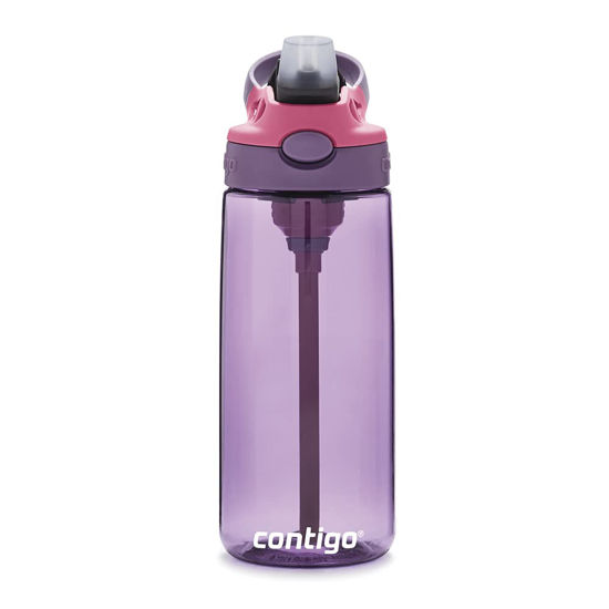 Picture of Contigo Kids Straw Water Bottle with AUTOSPOUT Lid, 20oz, Eggplant