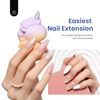 Picture of Beetles Easy Gel Tips Nail Extension Kit Extra Short Stiletto Pre-shaped False Nail Tips with 5 In 1 Nail Glue Gel Base Coat Fake Nails and Uv Led Nail Lamp Diy Gift for Women