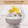 Picture of Goodpick Small Woven Basket, Basket for Organizing, Dog Basket, Storage Basket with Handles, Gift Basket Cute Basket for Decor 12"X 8" X 5" Mixed Brown