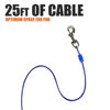 Picture of BV Dog Tie Out Cable 25 Feet- Dog Leads for Yard Light Weight- Up to 60 Pounds | Tie Out Cable for Dogs, Reflective Dog Lead, Dog Cable 25ft | Rust Free Dog Chain Outdoor | Dog Chain for Yard (Blue)