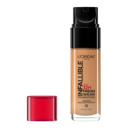 Picture of L'Oreal Paris Makeup Infallible Up to 32 Hour Fresh Wear Lightweight Foundation, 487 Warm Almond, 1 Fl Oz, Packaging May Vary