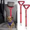 Picture of BWOGUE 2 Packs Dog Cat Safety Seat Belt Strap Car Headrest Restraint Adjustable Nylon Fabric Dog Restraints Vehicle Seatbelts Harness