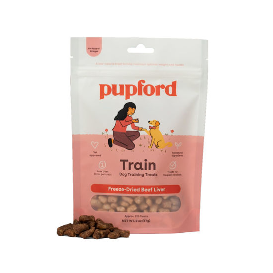 Picture of Pupford Freeze Dried Training Treats for Dogs & Puppies, 225+ Three Ingredient Bites (Beef Liver, 2 oz)