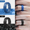 Picture of Egnaro Inner Arc Ergonomic Breathable Design, Silicone Rings Mens with Half Sizes, 7 Rings / 4 Rings / 1 Ring Rubber Wedding Bands, 8.5mm Wide-2mm Thick