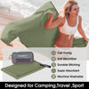 Picture of 4Monster Camping Towels Super Absorbent, Fast Drying Microfiber Travel Towel, Quick Dry Ultra Soft Compact Gym Towel for Swimming Beach Hiking Yoga Travel Sports Backpack (40.00" x 20.00", Army Green)