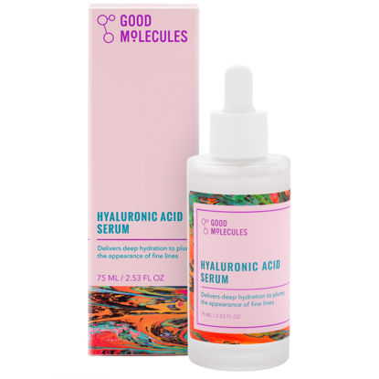 Picture of Good Molecules Hyaluronic Acid Serum - Hydration for Dry Skin to Moisturize, Plump, and Firm - 1% HA, Anti-aging Water-Based Skincare for Face