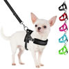 Picture of SlowTon No Pull Small Dog Harness and Leash Set, Puppy Soft Vest Harness Neck & Chest Adjustable, Reflective Lightweight Harness & Anti-Twist Pet Lead Combo for Small Medium Dogs (Black, XXS)