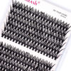 Picture of Individual Lashes 240pcs Cluster Lashes 30D+40D DIY Eyelash Extension D Curl 0.07 Natural Individual Lash Extensions False Eyelashes at Home (30D+40D-0.07D, 14mm)