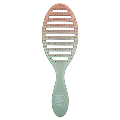 Picture of Wet Brush Speed Dry Hair Brush, Seafoam/Coral (Feel Good Ombre) - Vented Design & Soft HeatFlex Bristles Are Blow Dry Safe - Ergonomic Handle Manages Tangles - Pain-Free Hair Accessories