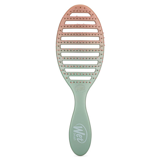 Picture of Wet Brush Speed Dry Hair Brush, Seafoam/Coral (Feel Good Ombre) - Vented Design & Soft HeatFlex Bristles Are Blow Dry Safe - Ergonomic Handle Manages Tangles - Pain-Free Hair Accessories