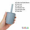 Picture of Toddler Cup, Socub Silicone Training Cup, Sprill proof Sippy Cup for Baby, BPA-Free, Unbreakable, 4oz, 6+ months, Dark Grey