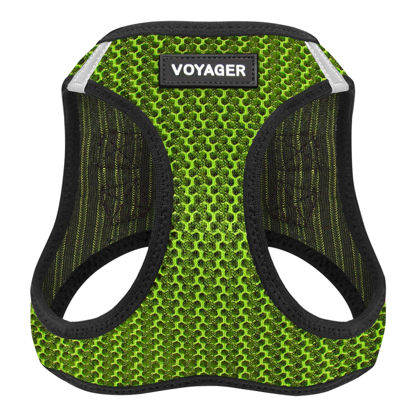 Picture of Voyager Step-in Air Dog Harness - All Weather Mesh Step in Vest Harness for Small and Medium Dogs by Best Pet Supplies - Lime Green (2-Tone), XS