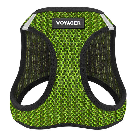 Picture of Voyager Step-in Air Dog Harness - All Weather Mesh Step in Vest Harness for Small and Medium Dogs by Best Pet Supplies - Lime Green (2-Tone), XS