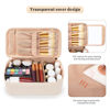 Picture of OCHEAL Makeup Bag, Travel Makeup Bag Waterproof Cosmetics Organizer Make Up Bag Case,Toiletry Bag for Women,Large Capacity for Girls Daily Use Dorm Room Storage with Dividers -Beige