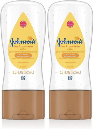 Picture of Johnson's Baby Oil Gel Enriched with Shea and Cocoa Butter, Great for Baby Massage, 6.5 fl. Oz (Pack of 2)