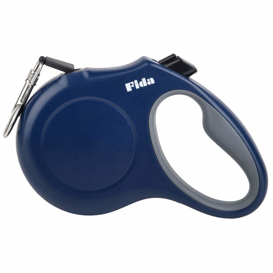 Picture of Fida Retractable Dog Leash, 10ft Heavy Duty Pet Walking Leash for X-Small Dog or Cat up to 18 lbs, Tangle Free. One-Hand Brake (X-Small,Navy Blue)