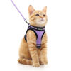 Picture of rabbitgoo Cat Harness and Leash Set for Walking Escape Proof, Adjustable Soft Kittens Vest with Reflective Strip for Cats, Comfortable Outdoor Vest, Light Purple, M