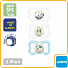 Picture of MAM Air Night & Day Baby Pacifier, For Sensitive Skin, Glows in the Dark, 3 Pack, 6-16 Months, Unisex,3 Count (Pack of 1)