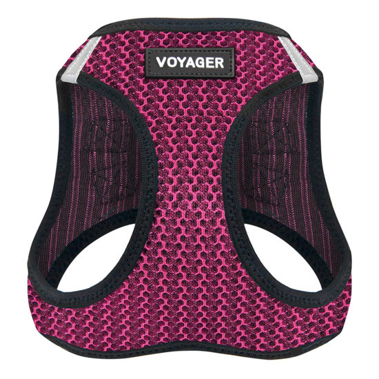 Picture of Voyager Step-in Air Dog Harness - All Weather Mesh Step in Vest Harness for Small and Medium Dogs by Best Pet Supplies - Fuchsia (2-Tone), L