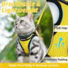 Picture of rabbitgoo Cat Harness and Leash Set for Walking Escape Proof, Adjustable Soft Kittens Vest with Reflective Strip for Cats, Comfortable Outdoor Vest, Bright Yellow, L