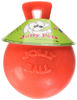 Picture of Jolly Pets Tug-n-Toss Heavy Duty Dog Toy Ball with Handle, 4.5 Inches/Small, Orange