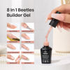 Picture of Beetles Builder Gel -6 Colors 8 in 1 Strengthener Gel Clear Nude Pink Brown Gel Builder for Nails Hard Gel Extension Nail Gel Rhinestone False Nail Tips Glue Nail Art Design