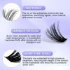 Picture of DIY lash Extension Kit 60D+80D Lash Cluster Kit with 240 PCS C/D Curl 16-20mm Mixed,Individual Lashes Clusters Lash Band and Seal Cluster Lash Applicator Individual Lashes Kit(60P/80P D16-20mm Kit)