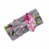 Picture of Galabloomer Newborn Receiving Blanket Headband Set Baby Flower Rose Swaddle with Big Bow (Gray)