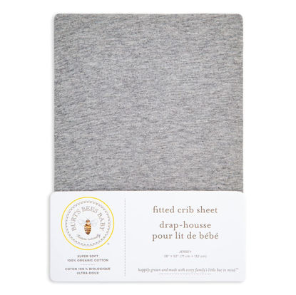 Picture of Burt's Bees Baby - Fitted Crib Sheet, Girls Boys & Unisex 100% Organic Cotton Crib Sheet for Standard Crib & Toddler Mattresses