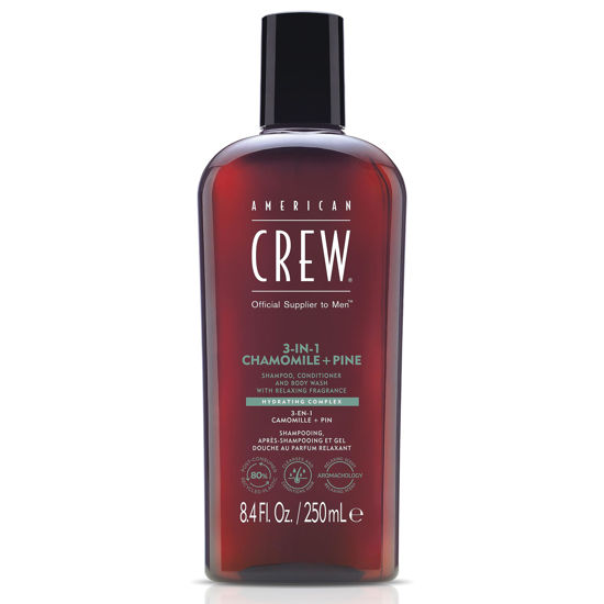 Picture of AMERICAN CREW 3-IN-1 CHAMOMILE + PINE Shampoo, Conditioner and Body Wash, 8.4 Fl Oz (Pack of 1)