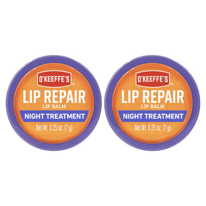 Picture of O'Keeffe's Lip Repair Night Treatment Lip Balm, 0.25 Ounce Jar, (Pack of 2)