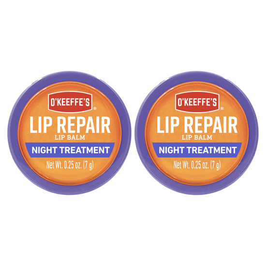 Picture of O'Keeffe's Lip Repair Night Treatment Lip Balm, 0.25 Ounce Jar, (Pack of 2)