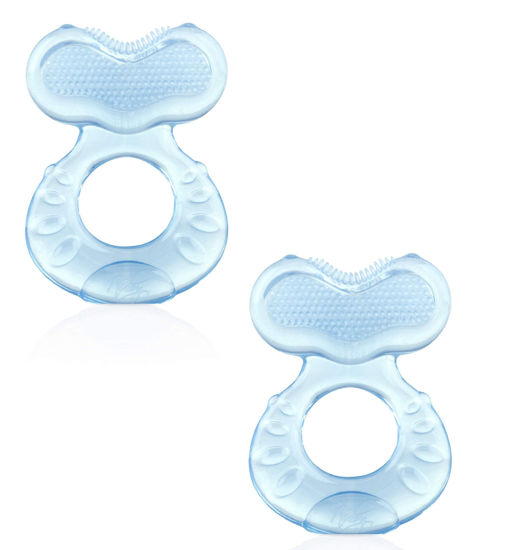 Picture of Nuby Silicone Teethe-EEZ Teether with Bristles (Blue-2 Count)