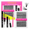 Picture of TDANCE DIY Lash Extension Kit Cluster Lashes Kit with 10-16mm Mix Lash Clusters, Lash Bond and Seal, Lash Remover, Lash Applicator for DIY Eyelash Extension Kit at Home(40D+50D-10-16MIX-ALL Kit)