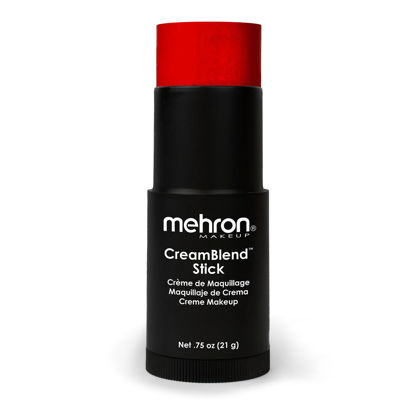 Picture of Mehron Makeup CreamBlend Stick | Face Paint, Body Paint, & Foundation Cream Makeup | Body Paint Stick Perfect for Halloween Makeup .75 oz (21 g) (Red)