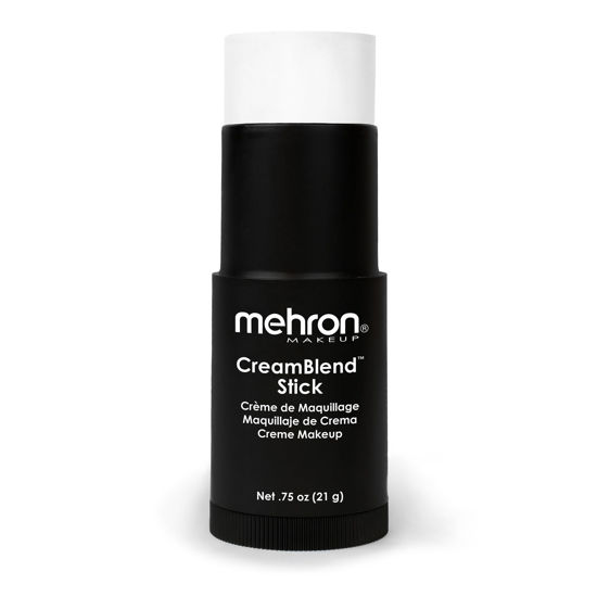 Picture of Mehron Makeup CreamBlend Stick | Face Paint, Body Paint, & Foundation Cream Makeup | Body Paint Stick Perfect for Halloween Makeup .75 oz (21 g) (White)