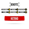 Picture of Nxtrnd Bicep Bands for Football, Slim Arm Sweat Bands, Sold as a Pair (Red) One Size Fits Most