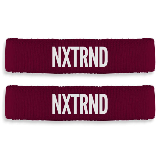 Picture of Nxtrnd Bicep Bands for Football, Slim Arm Sweat Bands, Sold as a Pair (Maroon)