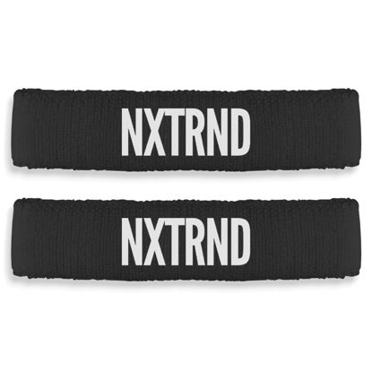 Picture of Nxtrnd Bicep Bands for Football, Slim Arm Sweat Bands, Sold as a Pair (Black) One Size Fits Most