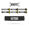 Picture of Nxtrnd Bicep Bands for Football, Slim Arm Sweat Bands, Sold as a Pair (Black) One Size Fits Most