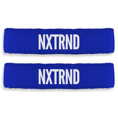 Picture of Nxtrnd Bicep Bands for Football, Slim Arm Sweat Bands, Sold as a Pair (Blue) One Size Fits Most