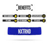 Picture of Nxtrnd Bicep Bands for Football, Slim Arm Sweat Bands, Sold as a Pair (Blue) One Size Fits Most